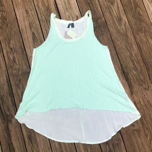 Nwt Left of center Anthro mint green top